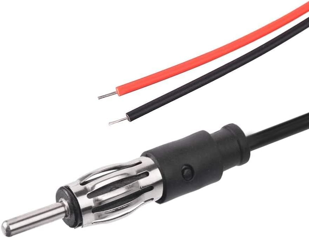 Bingfu Universal Car Stereo Amplified FM Radio Hidden Antenna & Signal Booster Amplifier Amp 12V Power Supply DIN Plug for Vehicle Truck SUV Car Audio Radio Stereo Media Head Unit Receiver image number 2