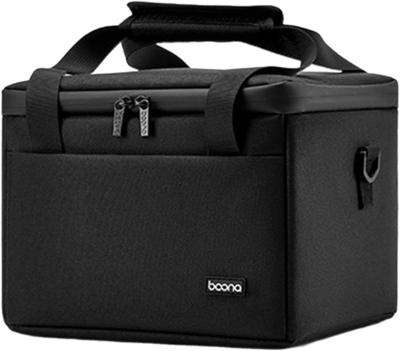Nonmifyr Projector Case Carry Pouch Protection Stylish with Compartments Dividers Hard Carrying Case Travel Carrying Bag Photographer, Black - Black image number 6