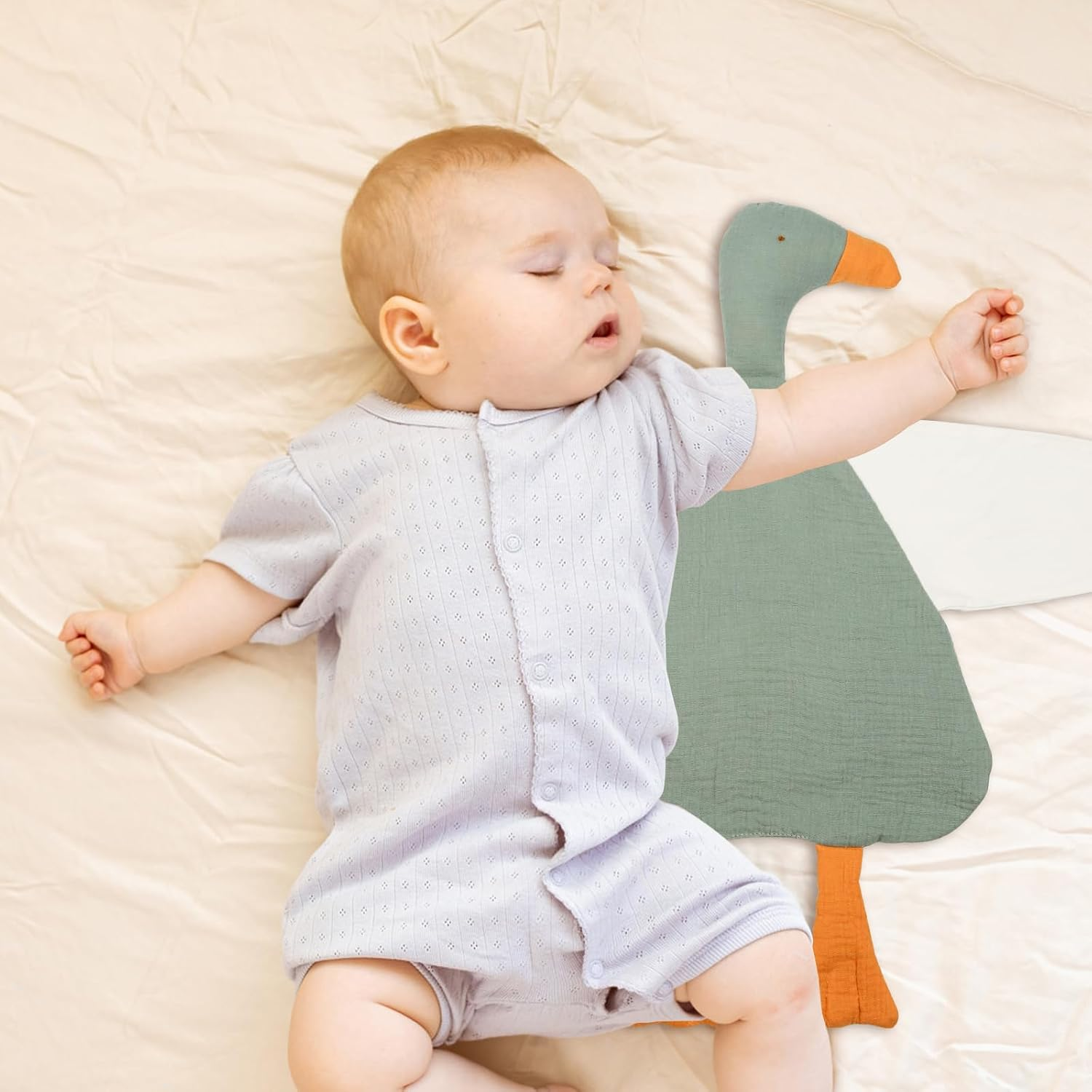 Duck Baby Blanket, Duck Loveys for Babies Cute Soft Security Blanket Fabric Cuddle Cover Baby Essentials Newborn Boys Girls image number 1