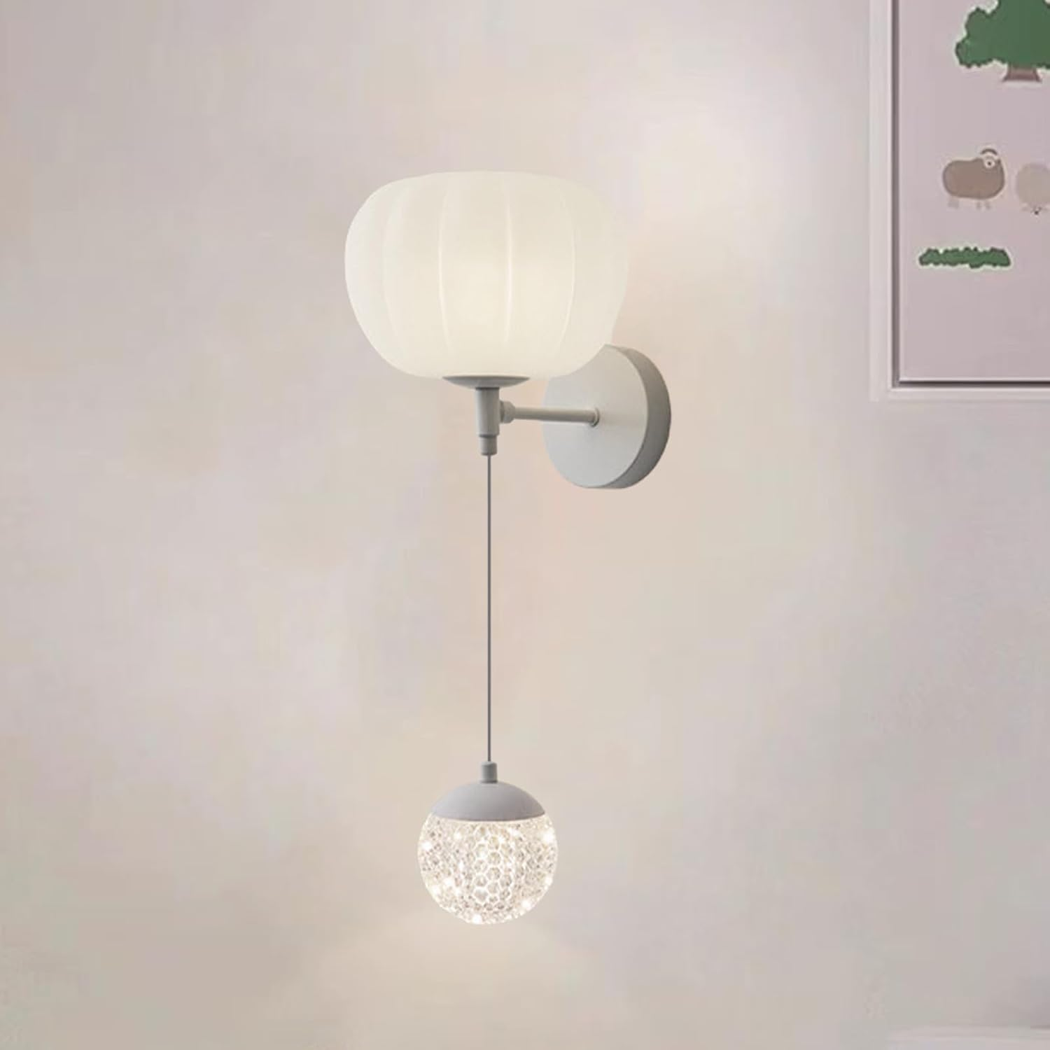 LED Indoor Wall Lights Modern Aluminum Wall Lamps Length Adjustable Wall Sconces Metal Lighting Fixture for Restaurant Living Room Bedroom Bedside Decor Hallway (White Light,A) XXZ image number 3