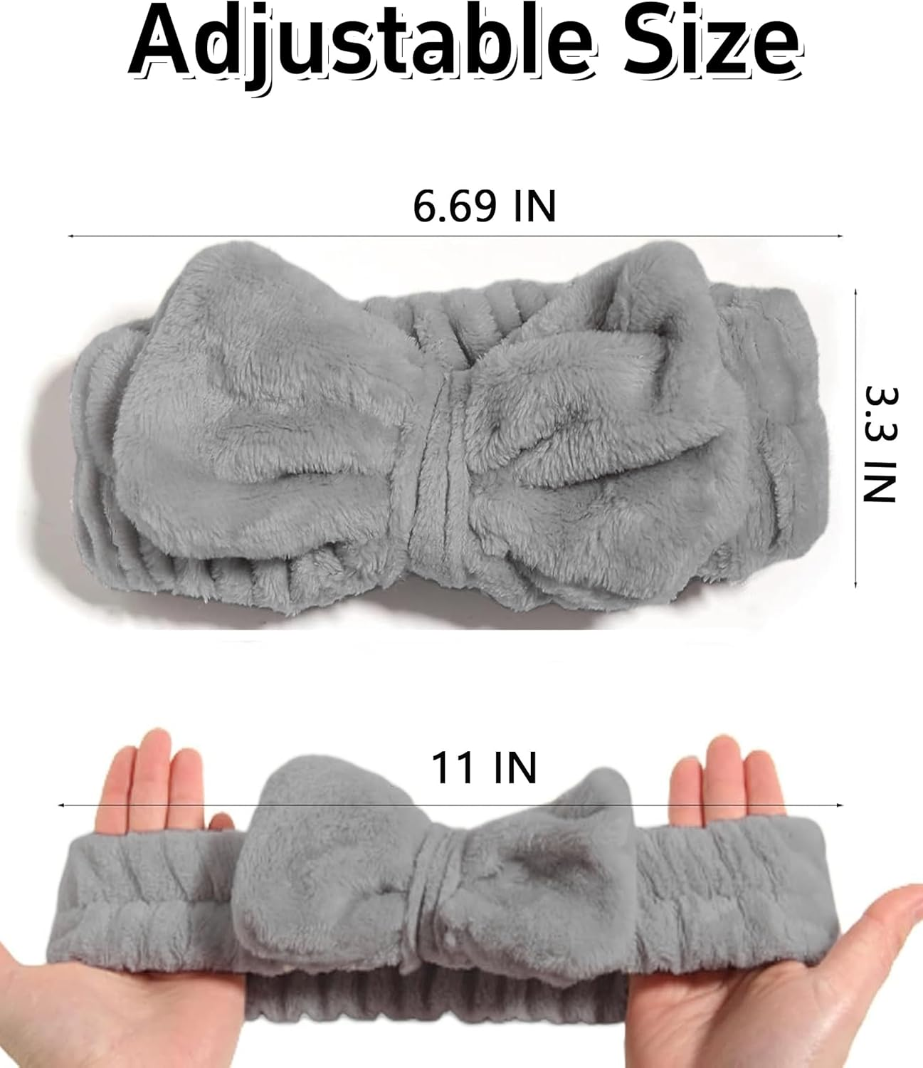 Makeup Headbands for Women,Spa Headbands Face Wash Headband,Adjustable Hair Band for Skin Care for Girls and Women image number 2