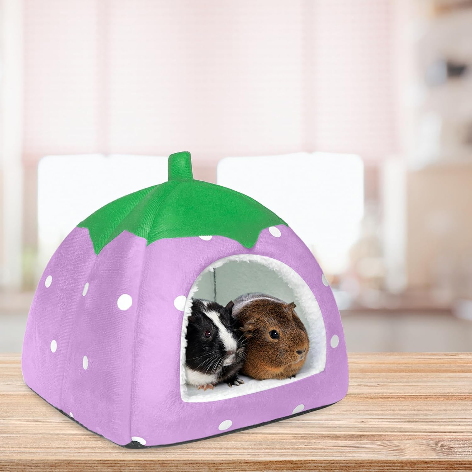 2 Pack Rabbit Bed Washable Bunny House and Hideout Indoor Cave Bed Hideaway for Guinea Pigs Dwarf Rabbits and Other Small Animals image number 4