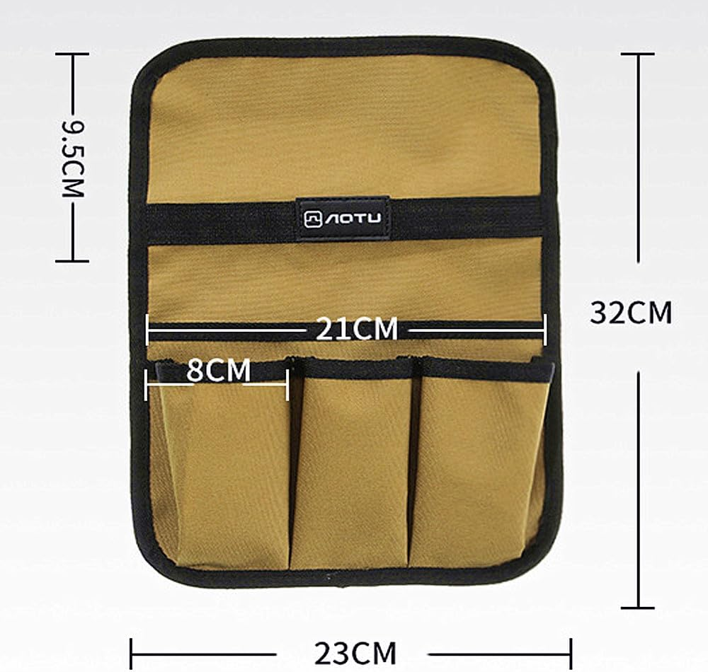 Beach Chair Armrest Bag, Chair Storage Bag Portable Double Layer Camp Chair Side Pocket Storage Bag, Storage Portable Beach Chair Side Organizer for Beach Chairs, Camping Chairs and Garden Chairs image number 3