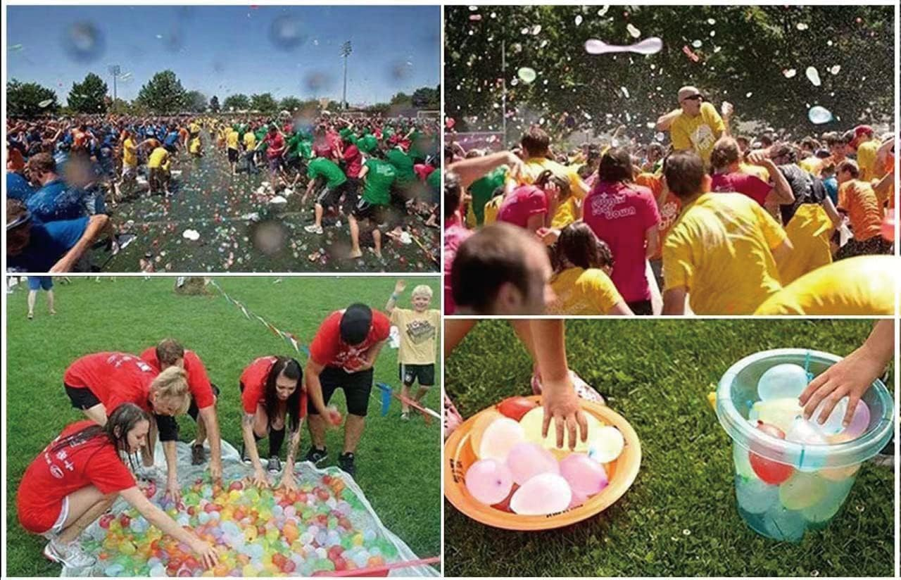 Multicolor Balloons (6 Bunches) 222 Color Balloons, Fast Filling, Automatic Sealing, Water Injection Balloons, Suitable for Outdoor Family Friends, Children'S Summer Camp Parties image number 3