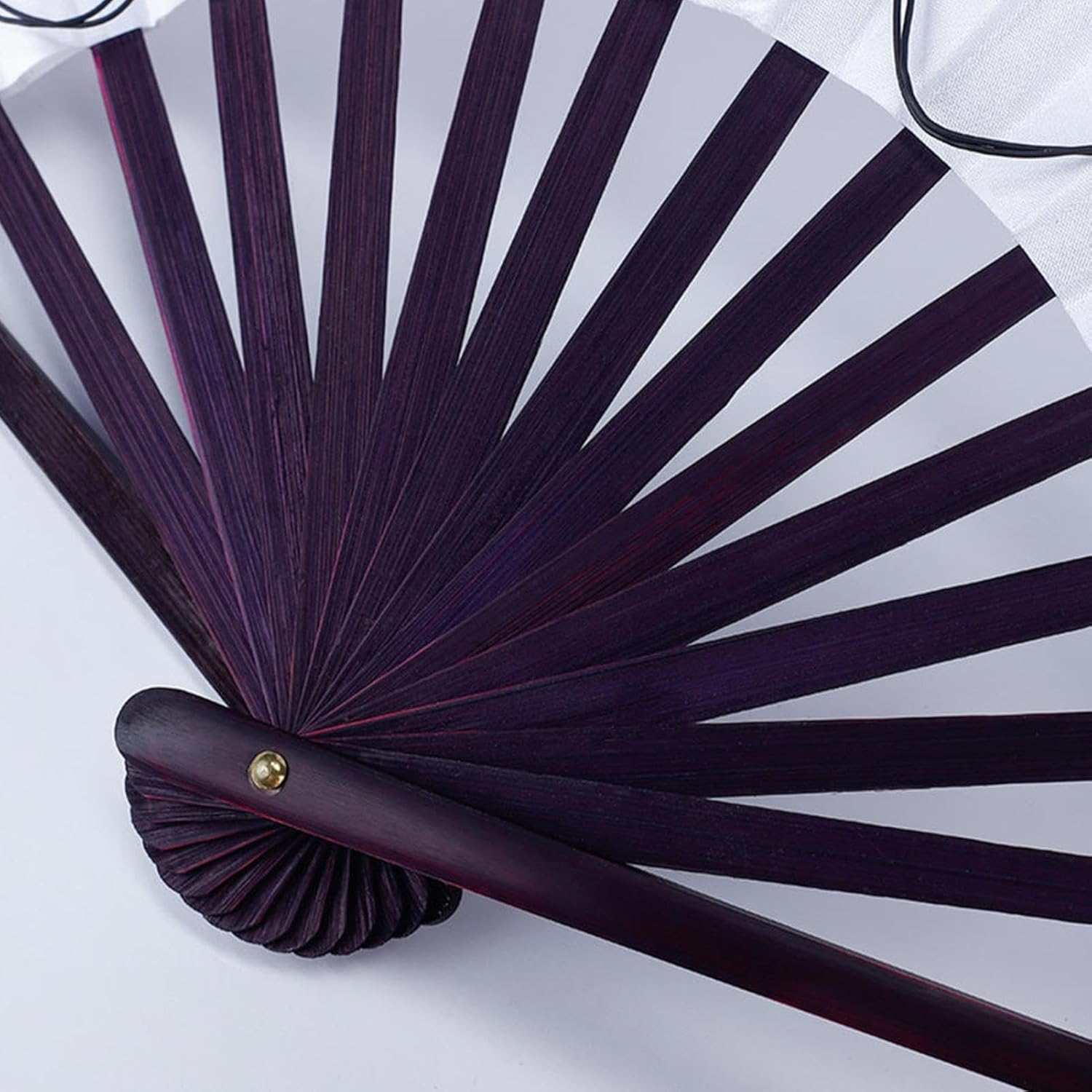 Led Glow Chinese Fan, Glowing Hand Fan, Light up Foldable Hand Fan, Stage Performance Show Light up Fan Birthday Present Wedding Night Bar Club Fluorescent Props - White image number 5