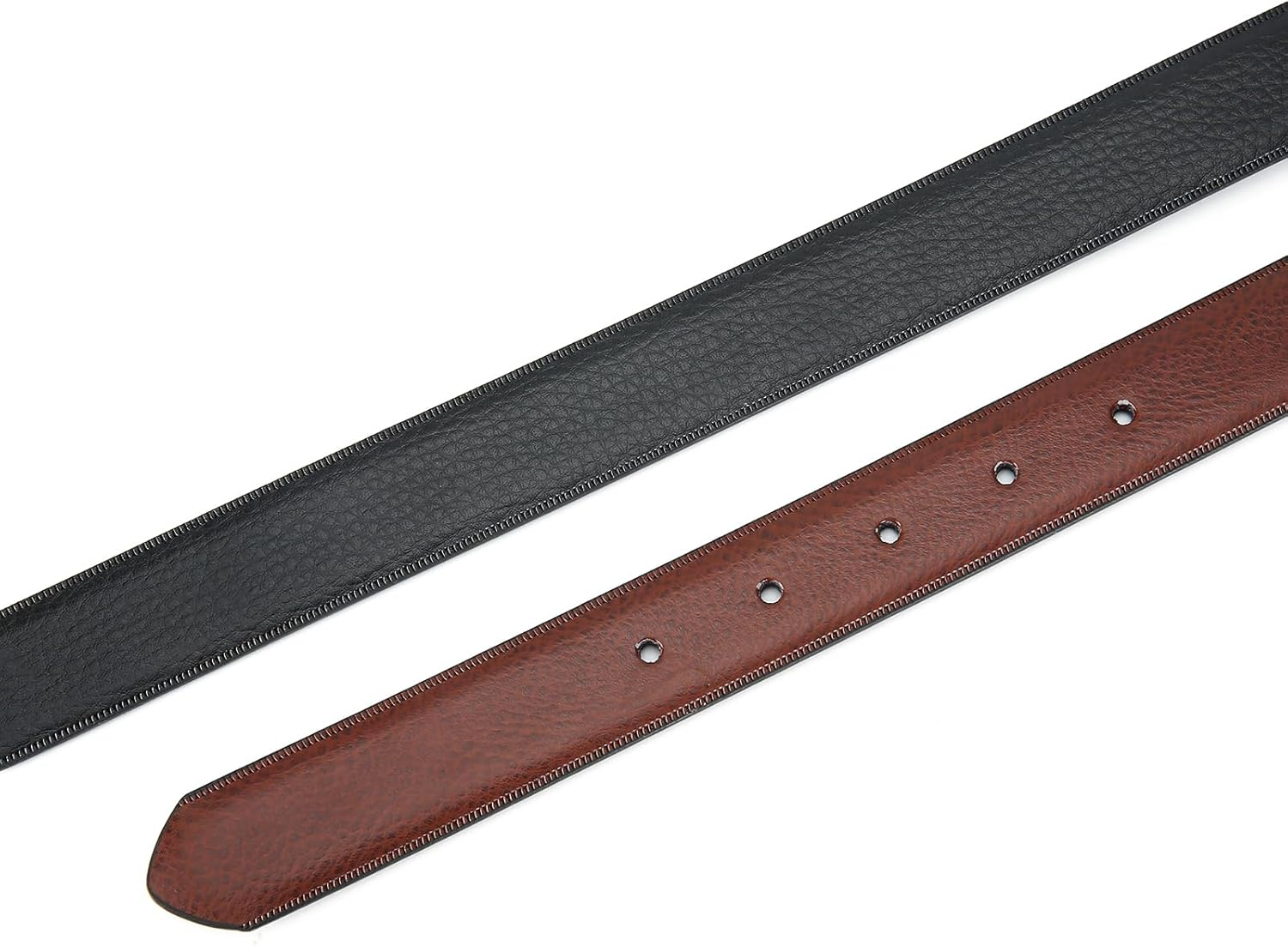 Nelbons Men'S Pin Buckle Belt Strap without Buckle, Strap Only 2.8/3.0/3.2/3.5/ (4Size) Wide,Replacement Belt image number 4