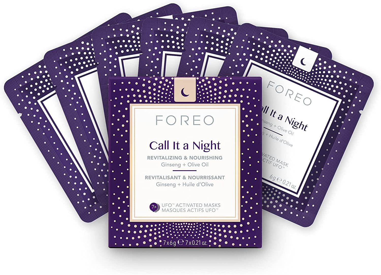FOREO Call It a Night Ufo-Activated Mask, 6G 7 Count