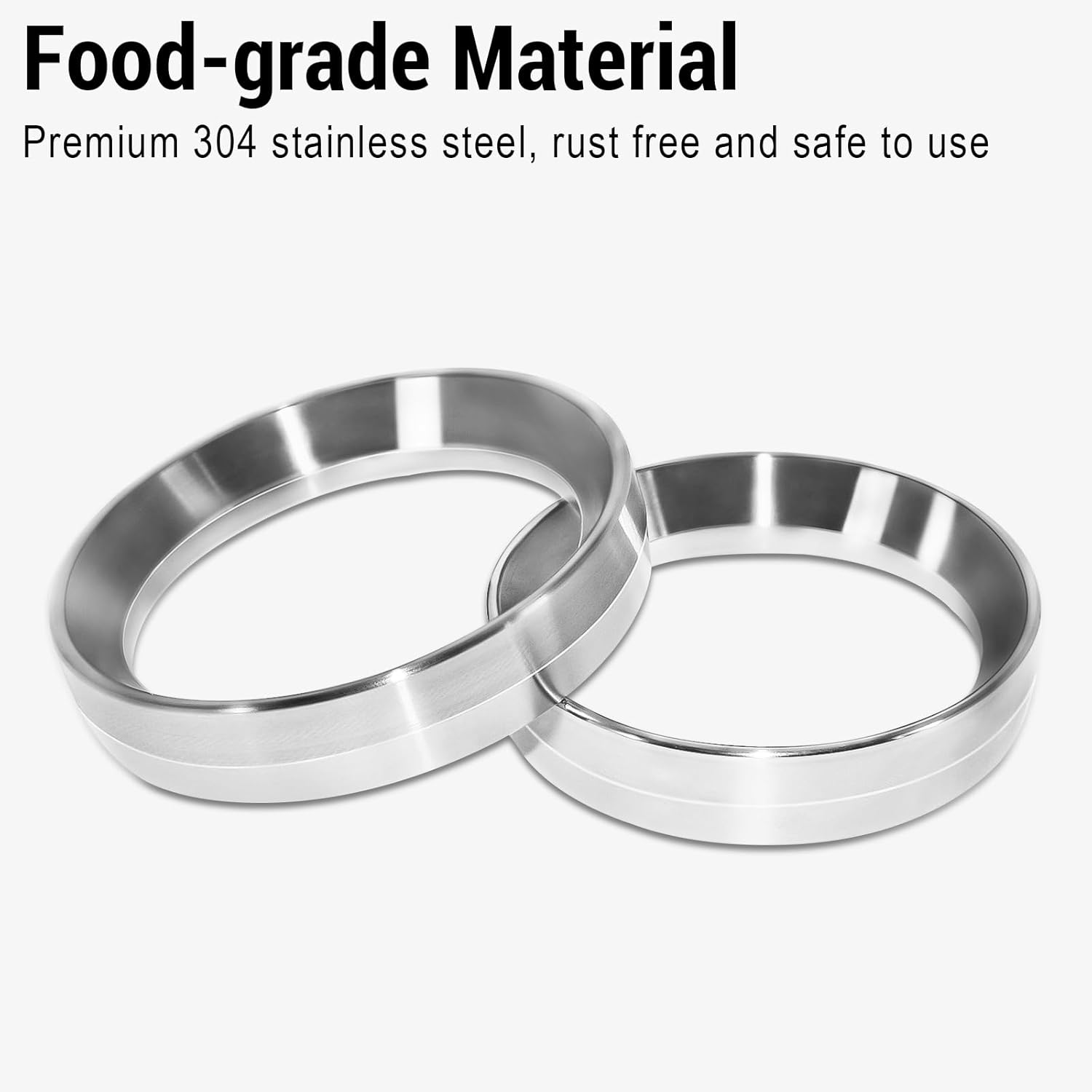 58Mm Magnetic Dosing Funnel, Stainless Steel Dosing Ring Espresso Coffee Machine Accessories for Home Coffee Bar Compatible with 58Mm Portafilter image number 1