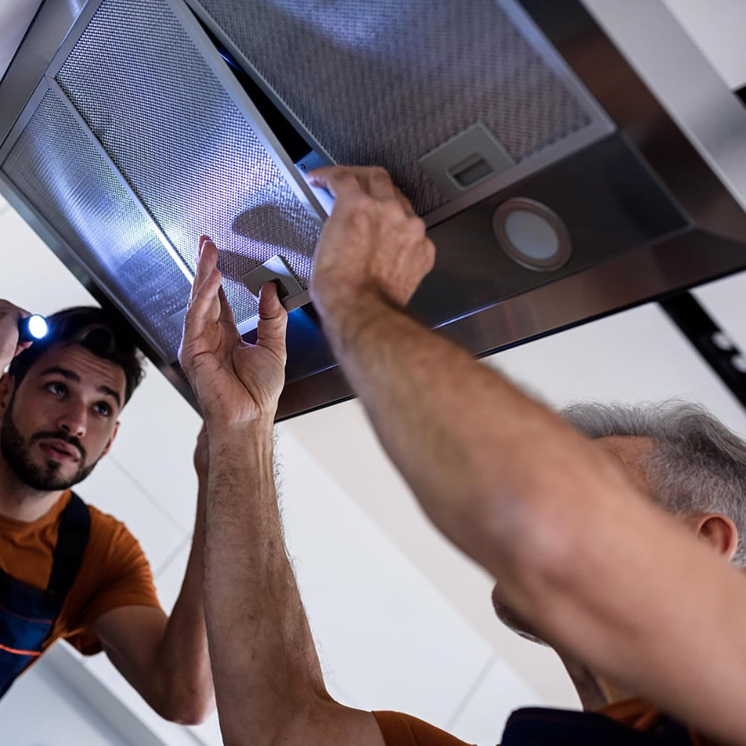 Cooker Hood Filter Replacement, 2PCS Aluminum Alloy Universal Hood Filter, Rustproof Dust and Smoke Proofing Filter for Kitchen (26 X 23Cm) image number 3