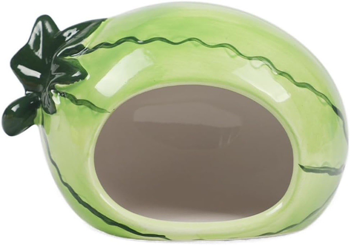 AIMALL Ceramic Hamster Nest Shelter House, Four Seasons Universal, Luxury Villa Design, Hamster Cage Decoration - Apple image number 3