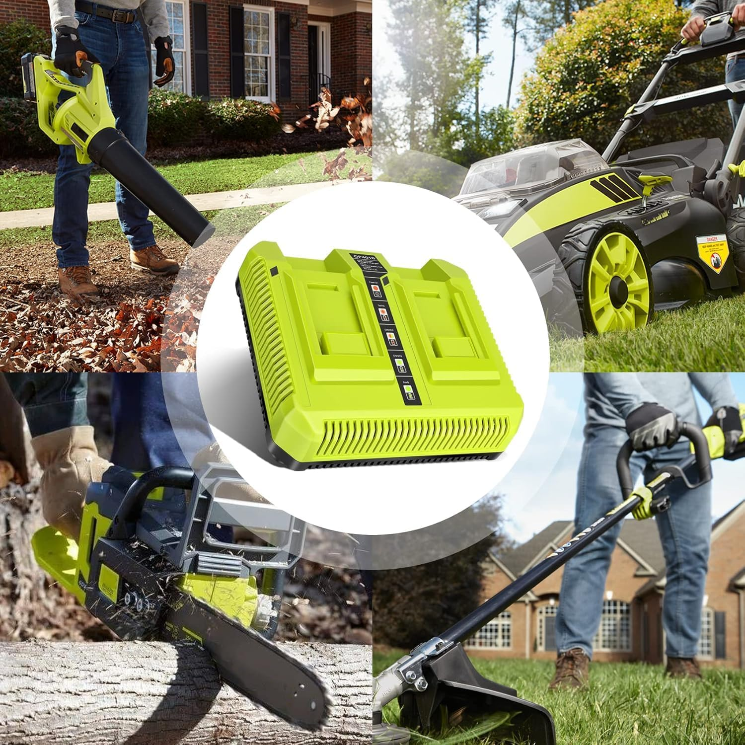 Dual Charger for Ryobi 36V 40V Battery Charger BPL3626 BPL3640 OP4040 BCL3620 image number 4