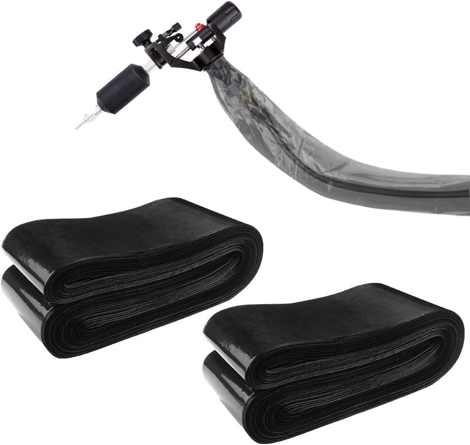 200Pcs Tattoo Machine Covers (2 Inch X 24 Inch) Tattoo Clip Cord Cover Disposable Tattoo Pen Covers Tattoo Machine Sleeves Bags Pen Type Covers Bag Tattoo Grip Sleeve (Large,Black) image number 6