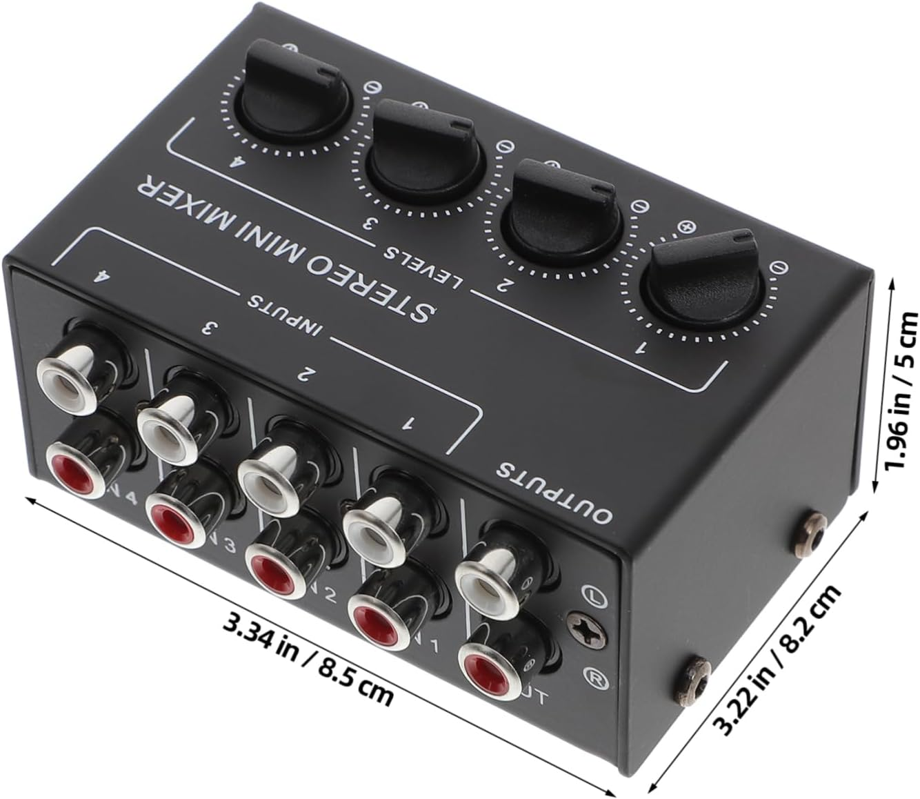 WHAMVOX Portable Audio Mixer Mini Stereo Passive Mixer for Live No Power Supply Needed