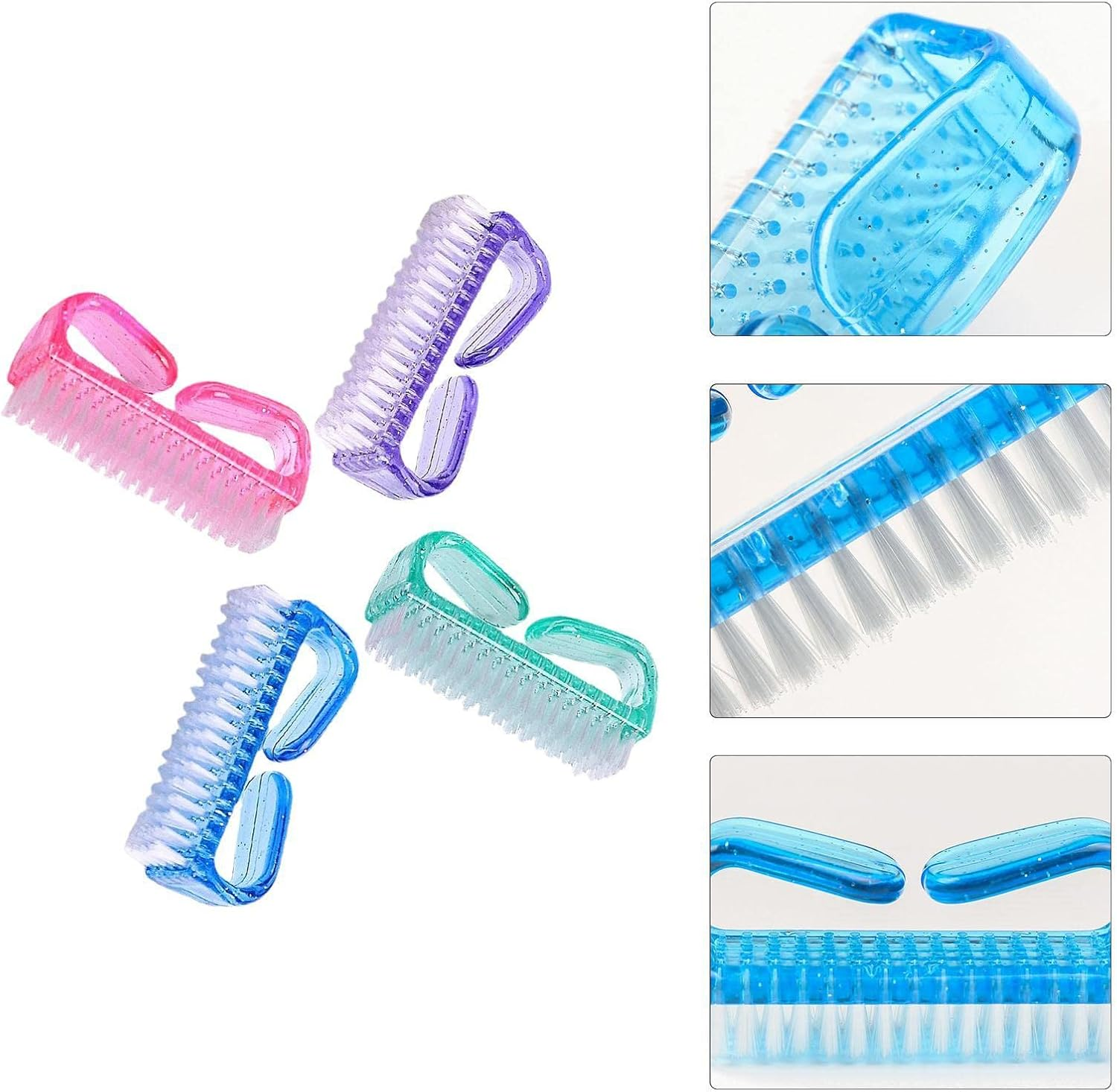 Nail Brushes for Cleaning, Nail Scrub Brush with Handle, Brushes Cleaner, Hand Scrub Cleaning Brush Kit for Toes, Shower, Garden,Pet, for Kids & Women & Men image number 6