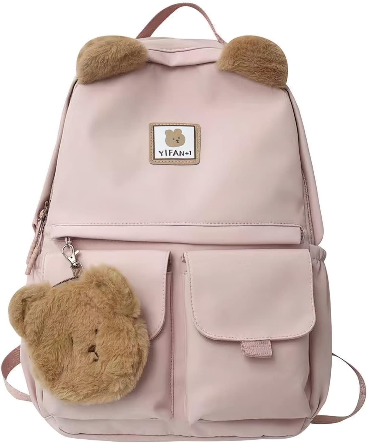 Laureltree Kawaii Aesthetic Cute Backpack with Accessories 14 in Laptop Rucksack Travel Bag School Students Suppliers Girls
