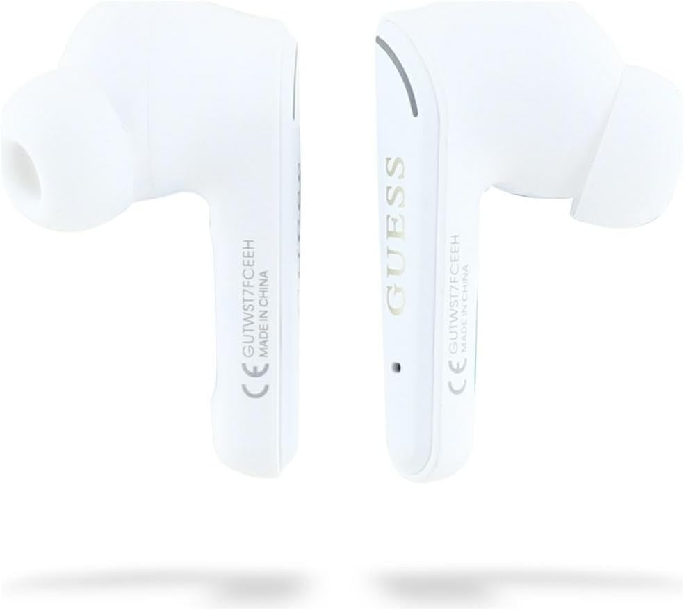 TWS CG Mobile Guess Flat Classic Logo Electroplated Headphones White image number 4
