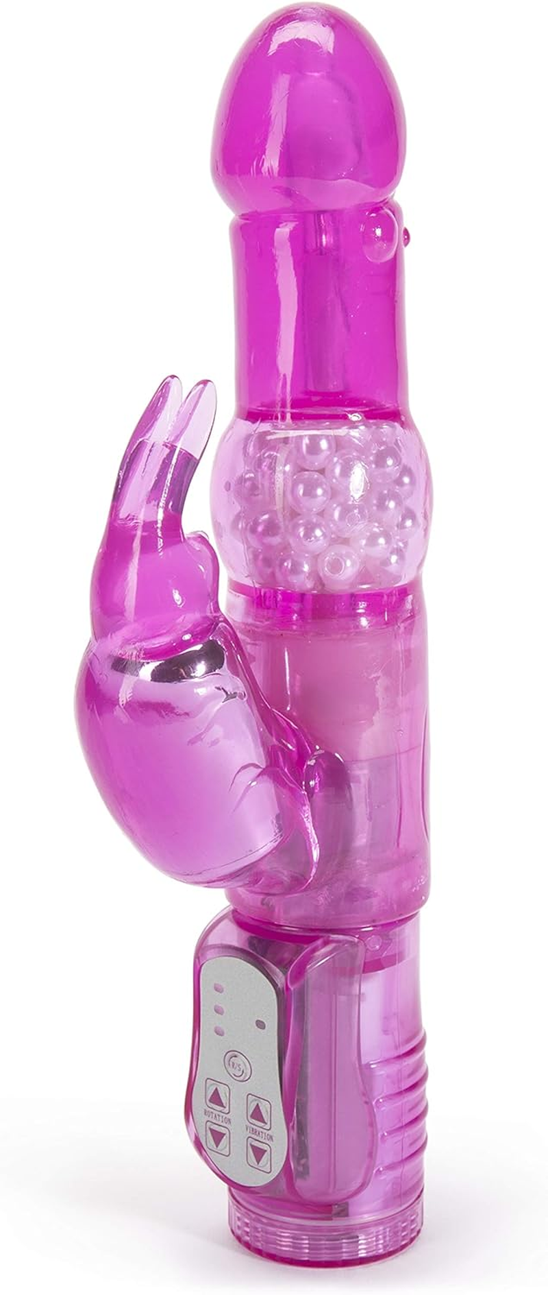 Lovehoney Jessica Rabbit Vibrator | Dual Stimulation Adult Sex Toy | 5 Inch Vibrator for Women with Rotating Shaft | Clitoris & G-Spot Stimulator | Splashproof Personal Massager Woman & Couples | Pink