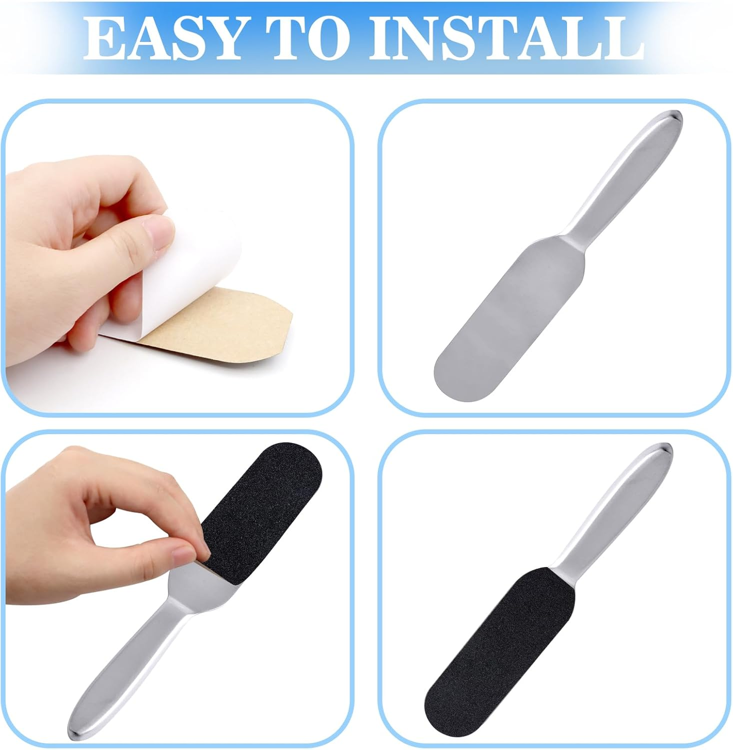 VEGCOO Pedicure Files Refill Pads Callus Remover, Pack of 55 Pedicure Files Refill Set for Removing Dead Skin, Shower and Pedicure (Large 100)