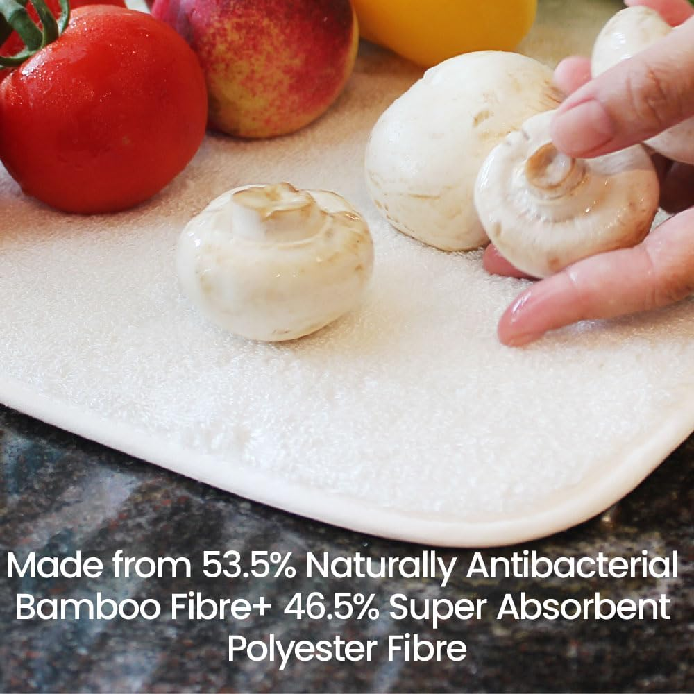 White Magic Eco Basics Bamboo Fruit and Veg Drying Mat image number 1