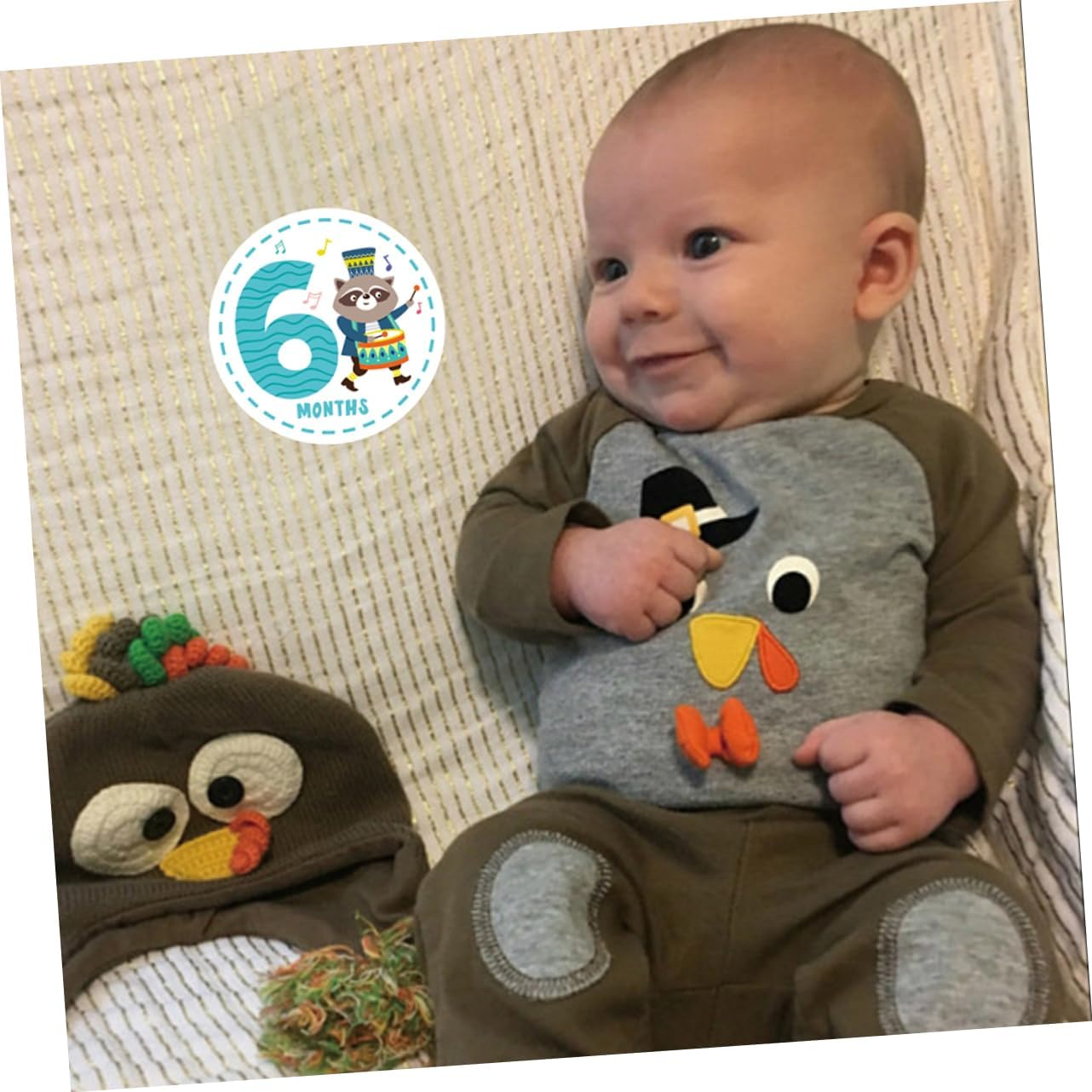 12Pcs Milestone Stickers Adorable Animal Monthly Cards Creative Newborn Month Belly Stickers Reusable Non Damaging for Photography And image number 2