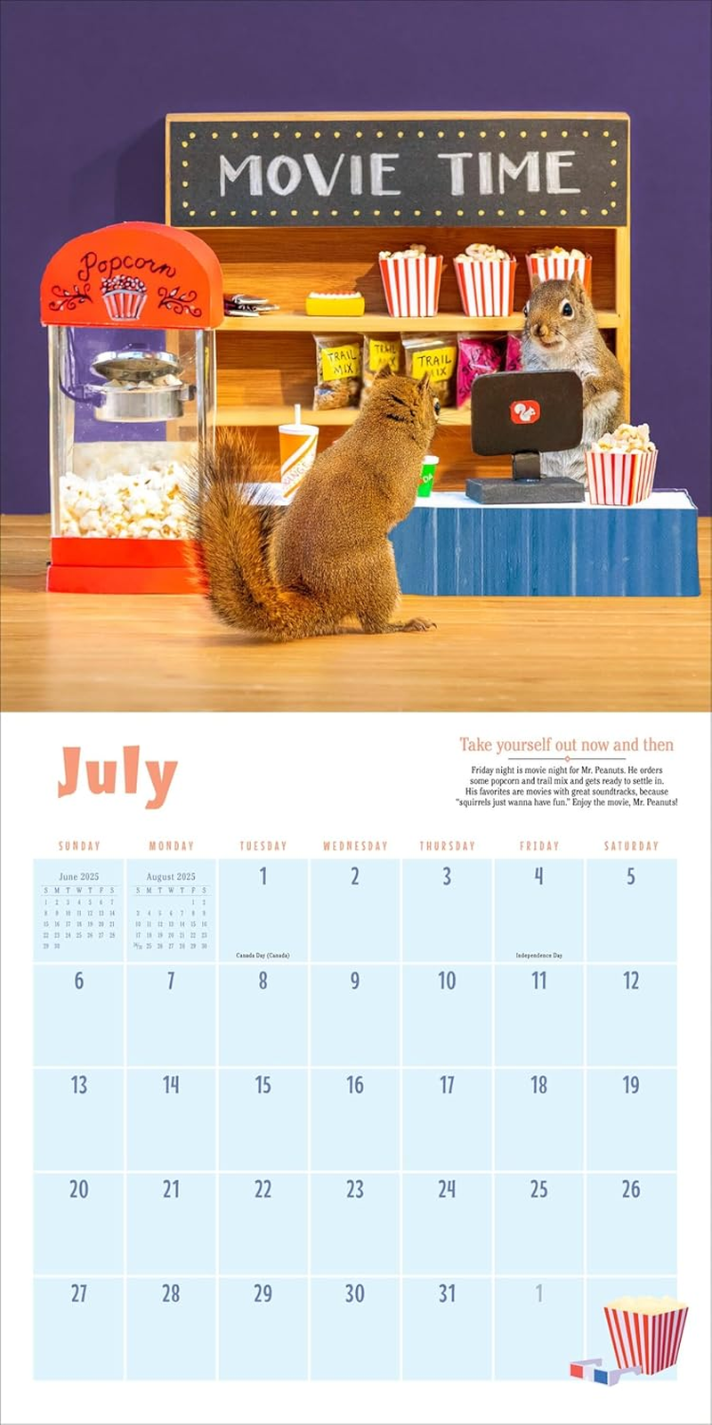 The Secret Life of Squirrels Wall Calendar 2025 image number 3