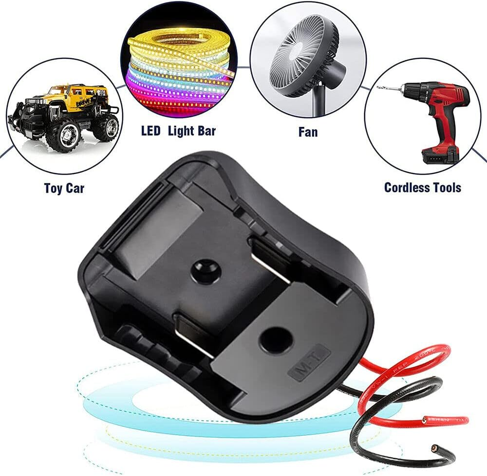 Power Wheel Adapter Power Compatible with Makita BL1860 BL1840 BL1830 BL1860B Battery, Power Converter for DIY Use,Ride on Truck, Fan, Robotics, RC Toys Car and Work Lights Etc