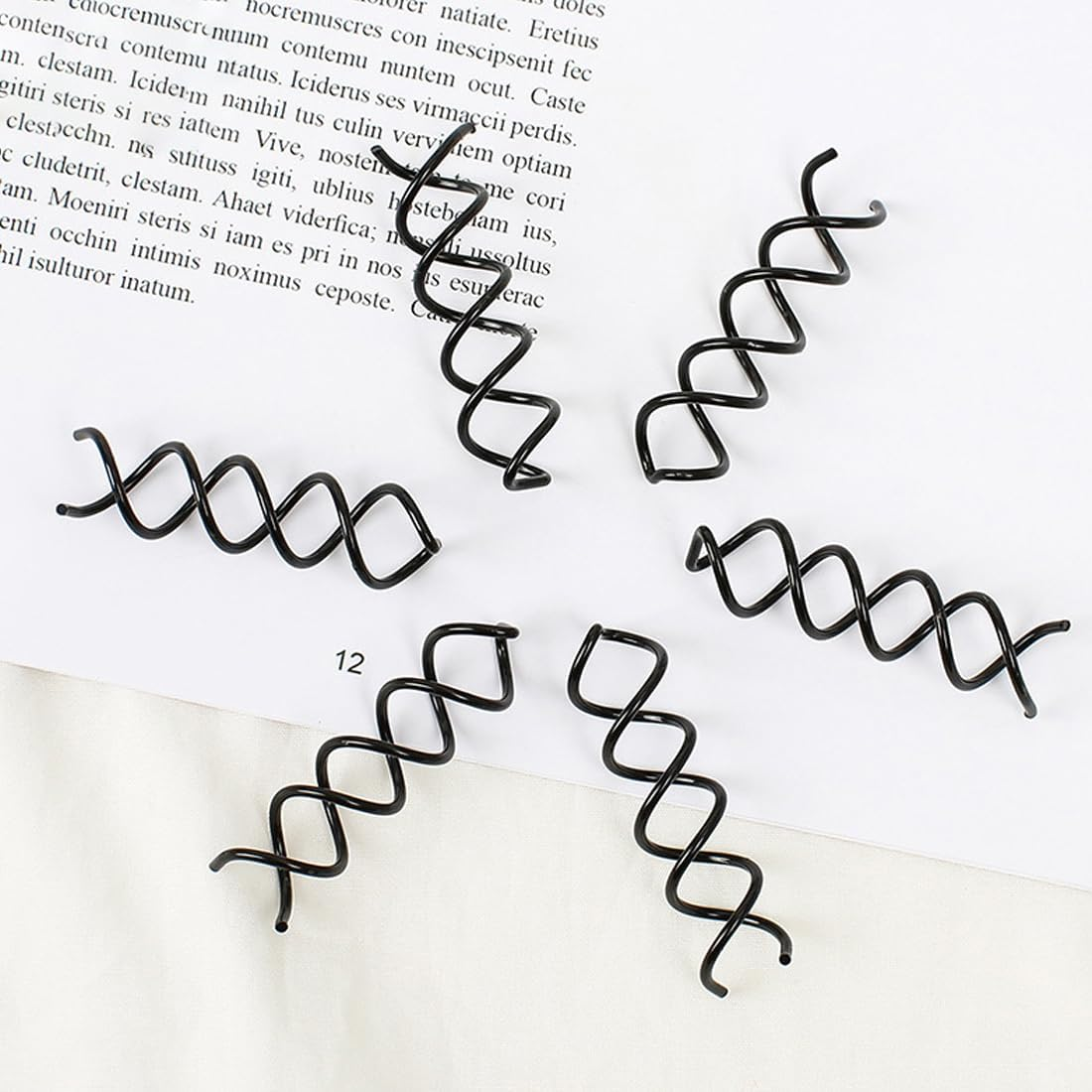 AOEVUIR Spiral Hair Clip Black Hair Styling Spiral Pin for DIY Hair Style Pack of 20 image number 1