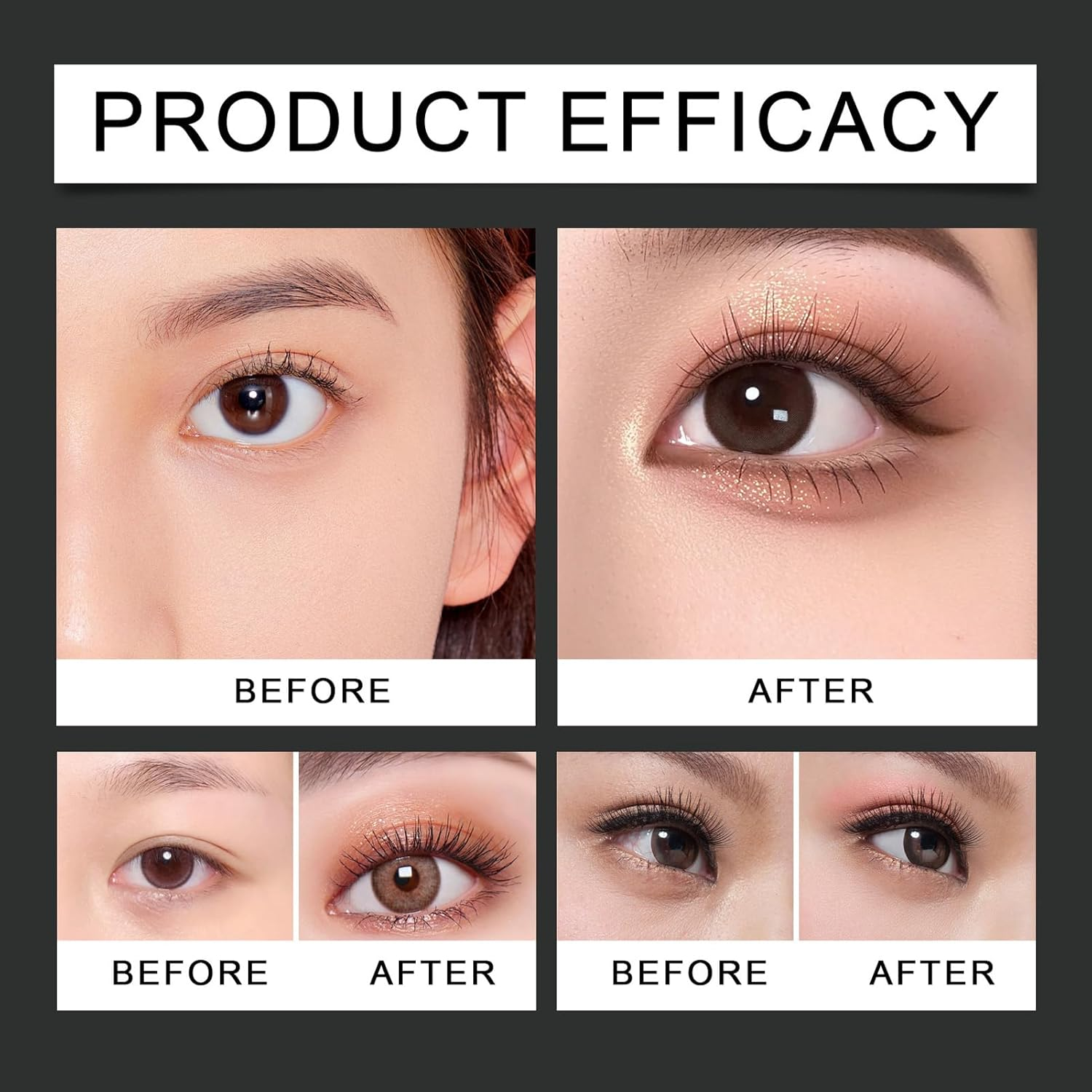 YUYTE Eyeshadow Stencil, Reusable Eye Make-Up Tool, 2 Pieces, Crescent Shape with Ruffled Edge for Delicate, Bold Eyes, Looks Friendly image number 5