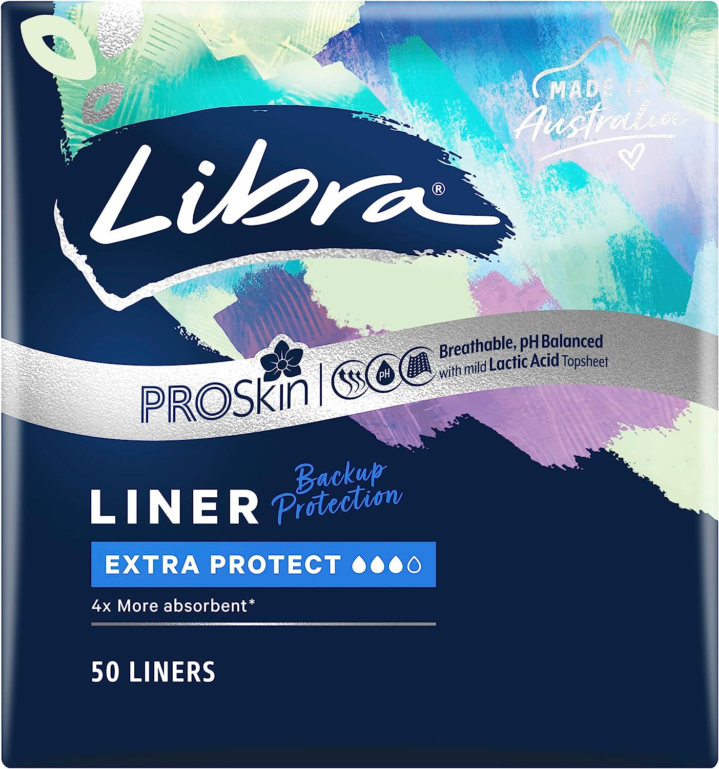 Libra Proskin Extra Protect Liners 200 Count (4 Packs of 50) image number 2
