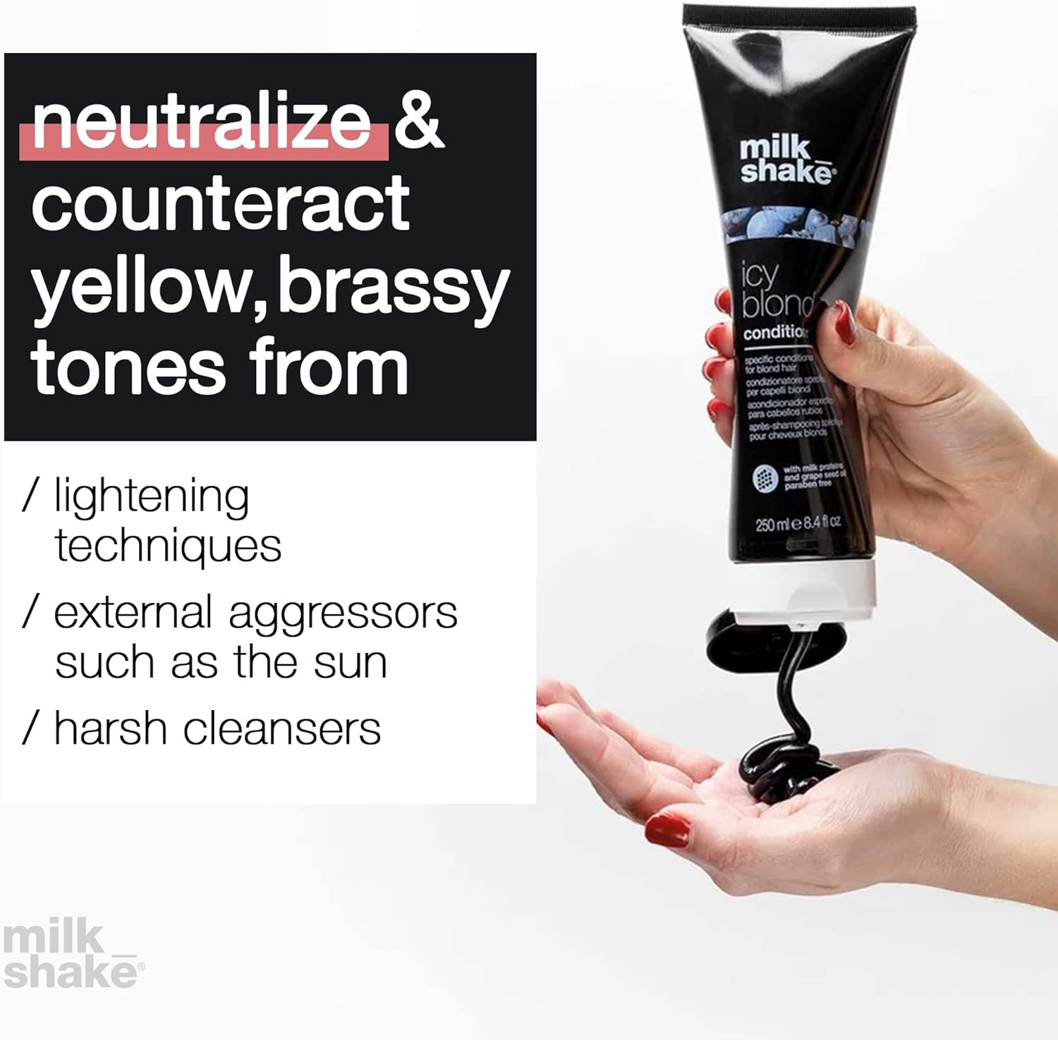 Milk_Shake Icy Blonde Conditioner 250 Ml image number 3