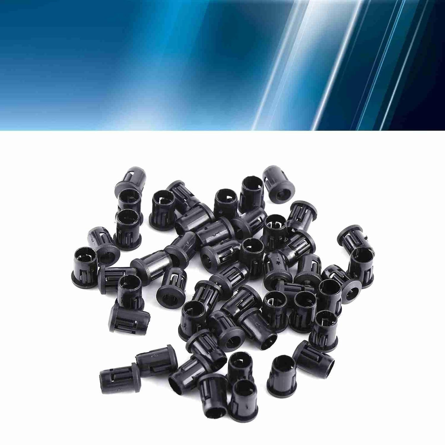 3Mm 5Mm 8Mm 10Mm LED Sockets, 50Pcs Lamp Socket Diode Holder Plastic Black Clamp/Holder Bezel Mount for Household (5Mm) image number 4