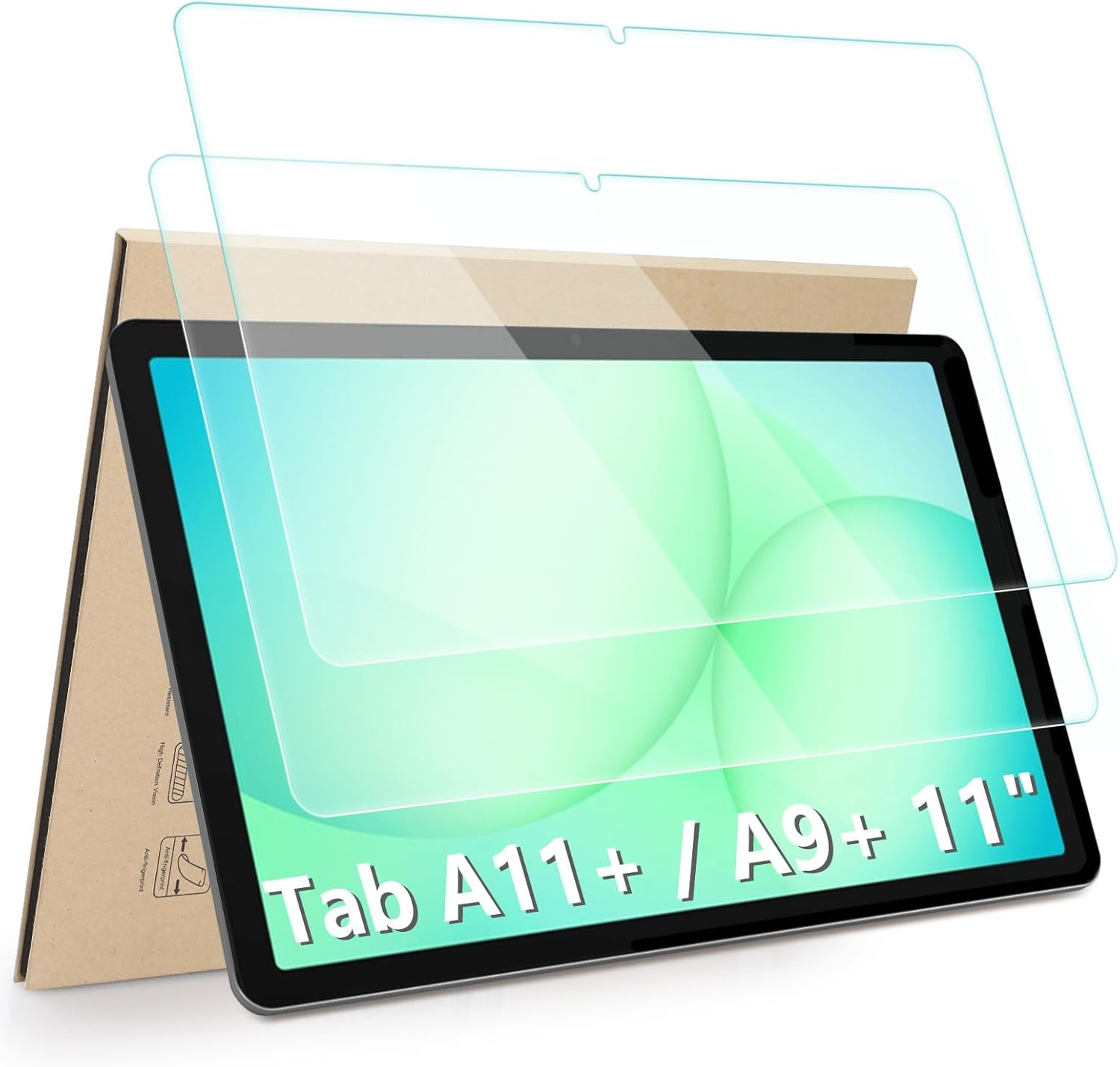 Hianjoo [2-Pack] Screen Protector Compatible with Samsung Galaxy Tab A11+ / A9+ / A9+ Kids Edition 11", [HD Clarity] [9 Hardness] Tempered Glass Replacement for Samsung Galaxy Tab A11 plus / A9 Plus image number 3