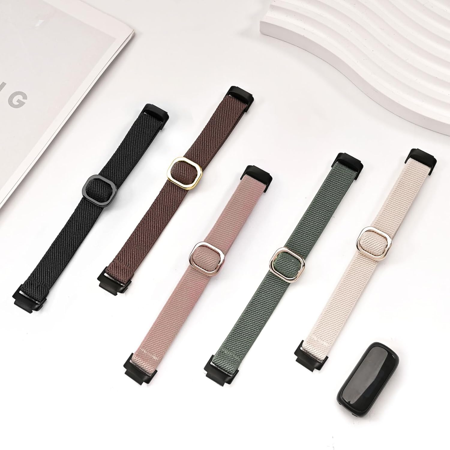 5 Pack Stretchy Nylon Compatible with Fitbit Inspire 3 Bands for Women Men, Elastic Adjustable Soft Sport Strap Replacement Wristband for Fitbit Inspire 3 Bands/Fitbit Inspire 2 Bands