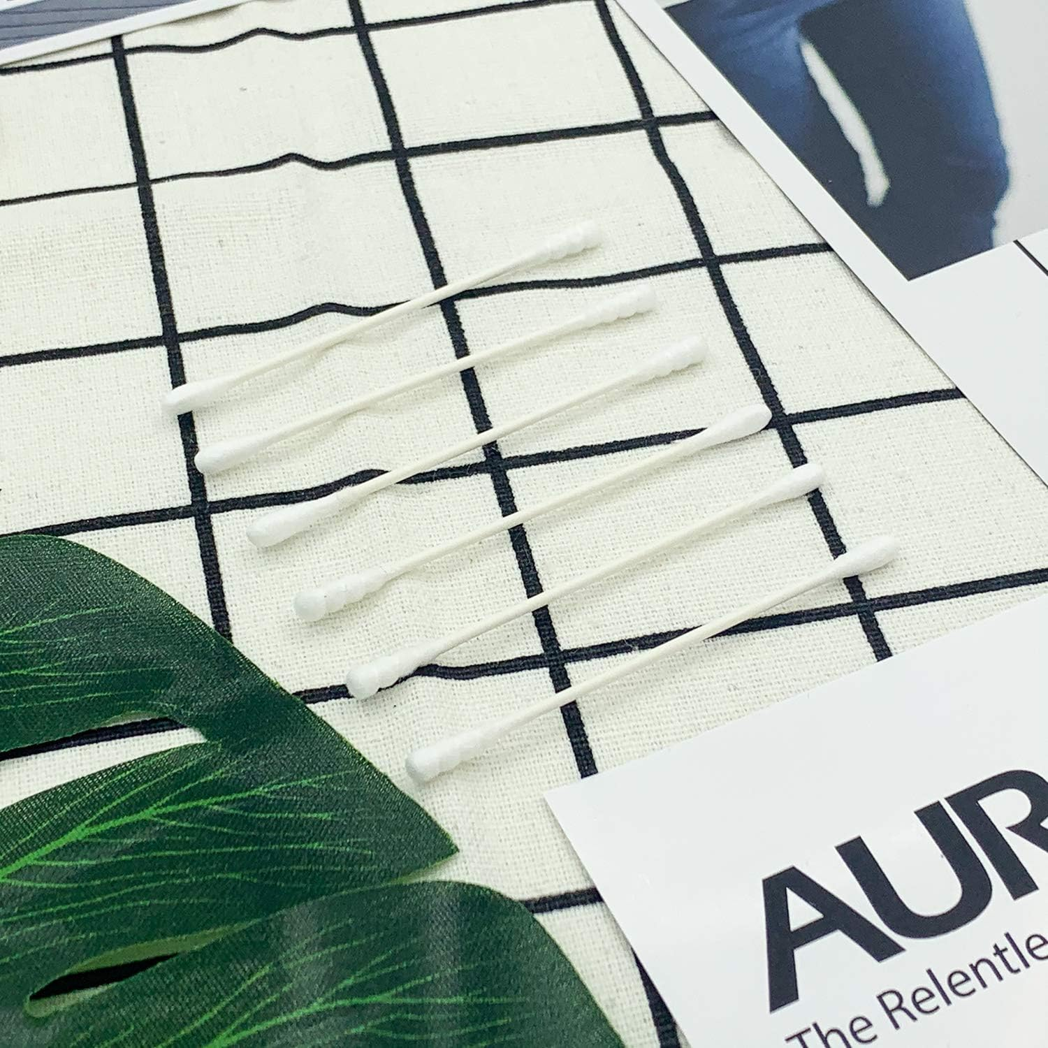 Baby Cotton Swabs, Paper Sticks Cotton Buds for Baby Ear Nose Clean-200Pcs(Spiral & Round) image number 5