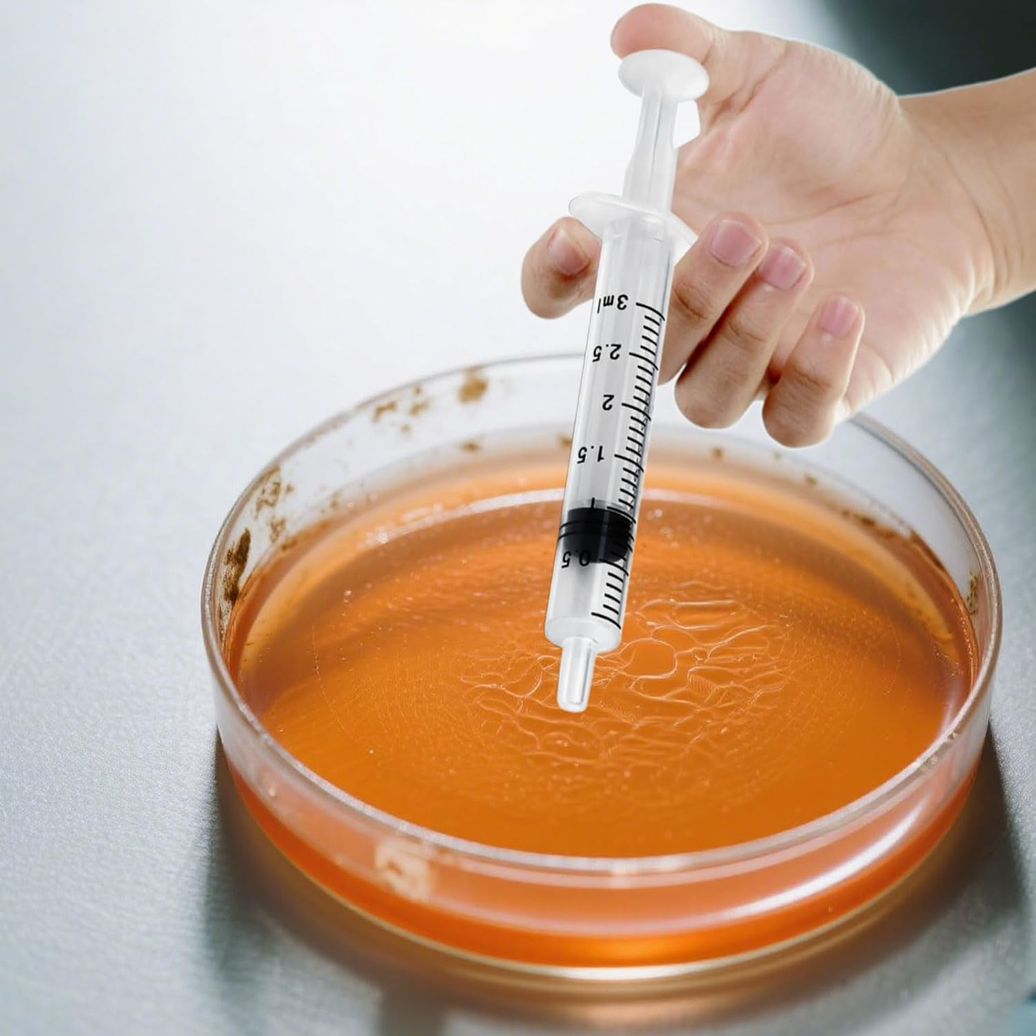 30Pcs Syringes, 3Mlplastic Syringe Individually Sealed, Liquid Measuring Syringe Tool, with Measurement, for Feeding Pets, Scientific Laboratories, Measuring Liquids, Oil or Glue Applicants image number 4