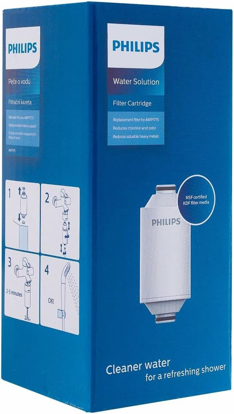 Philips Water - Shower Filter Cartridge, Remove Chlorine and Impurities, Filtration Capacity: 50,000 L - Packaging May Vary image number 2