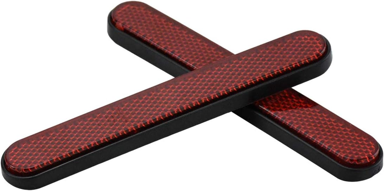 HDBUBALUS Front Rear Reflector Sticker Saddlebag Latch Cover Reflector Lower Fork Reflector Fit for Harley Touring Sportster XL883 Touring Dyna 1 Pair