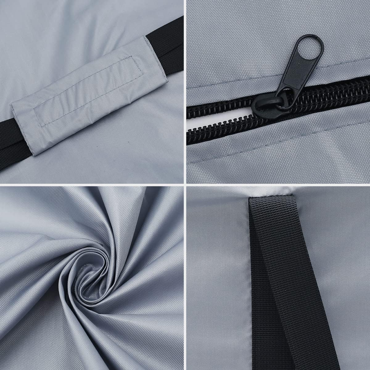 DNAMYJME Patio Cushions Cover Storage Bag with Strong Zippers Waterproof Outdoor Heavy Duty 210D Oxford Cloth Patio Protective with Handle and Zipper Dustproof UV Protection﻿ (Grey, L: 68X20X30 Inch) image number 2