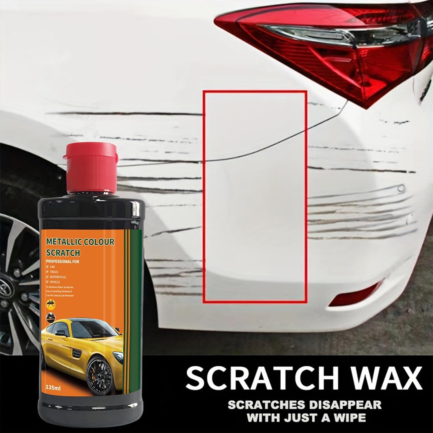 Car Scratch Repair, Auto Paint Polish, Swirl Remover Cream, 135G Scratch & Twirl Compound, Works Cars, Trucks, Motorcycles, Motorhome, Ideal for Car Care image number 2