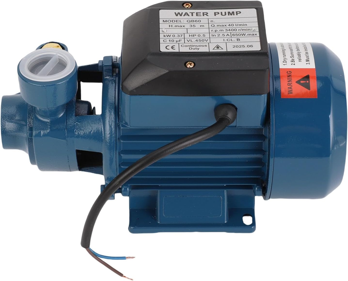 Sorandy Solar Well Pump, 650W Small Water Transfer Garden Pump with 3400 Rmin Speed & 35M Lift, Low Noise Single Outlet Pressure for Irrigation, Marine Boat, Sprinkler, Faucet (AC220V) image number 3