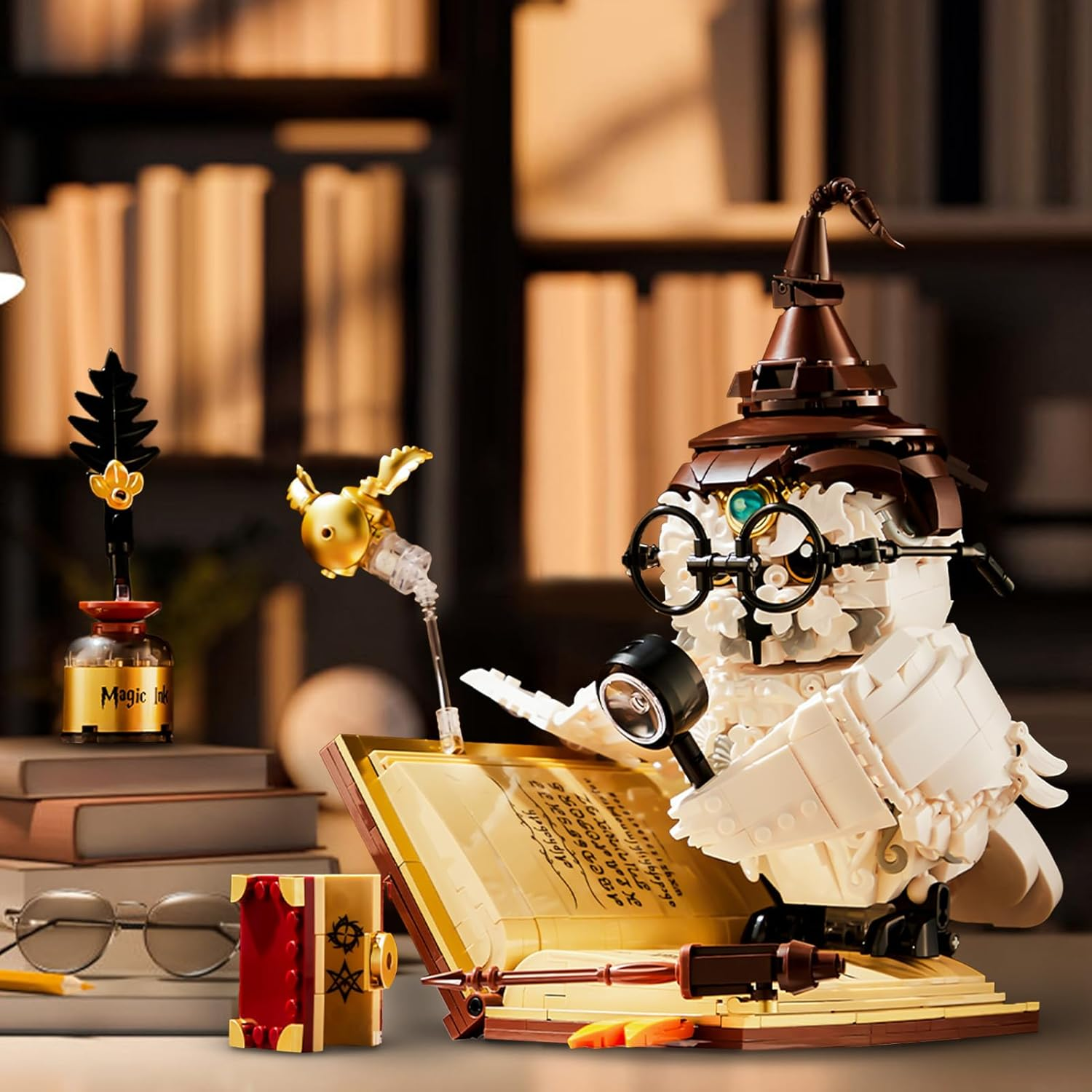 Owl Animal Building Set Magic HP Collection Model Compatible with  Sets for Adult Bird Building Toy Birthday Halloween for Kids Boys Girls Ages 8+ (1162 PCS) image number 6