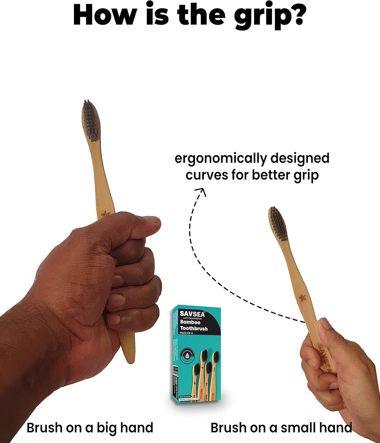 Soft Charcoal Bamboo Toothbrush - 8 Pcs image number 4
