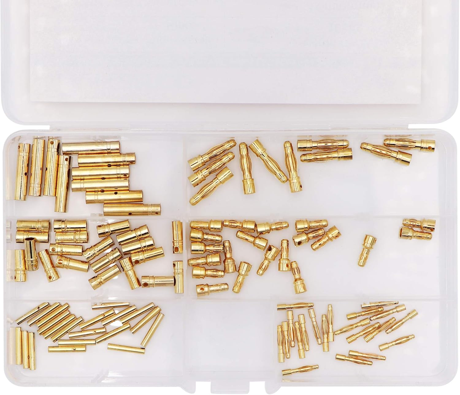 100 PCS 2Mm 3.5Mm 4Mm Female Male Gold Bullet Connector Plug for RC Battery ESC Motor Wire Plug image number 3