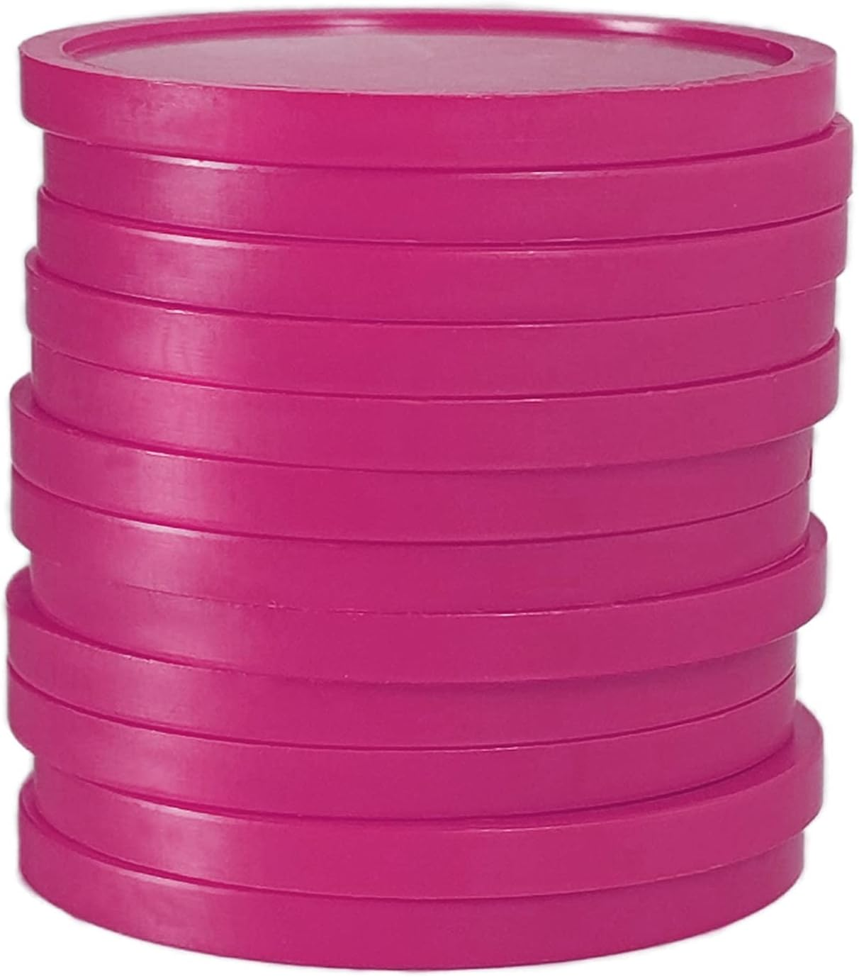 100 Dark Pink Tokens Made from Recycled Plastic | Tokens Chips Counters Bingo Poker Board Games | Reward and Drink Tokens image number 2