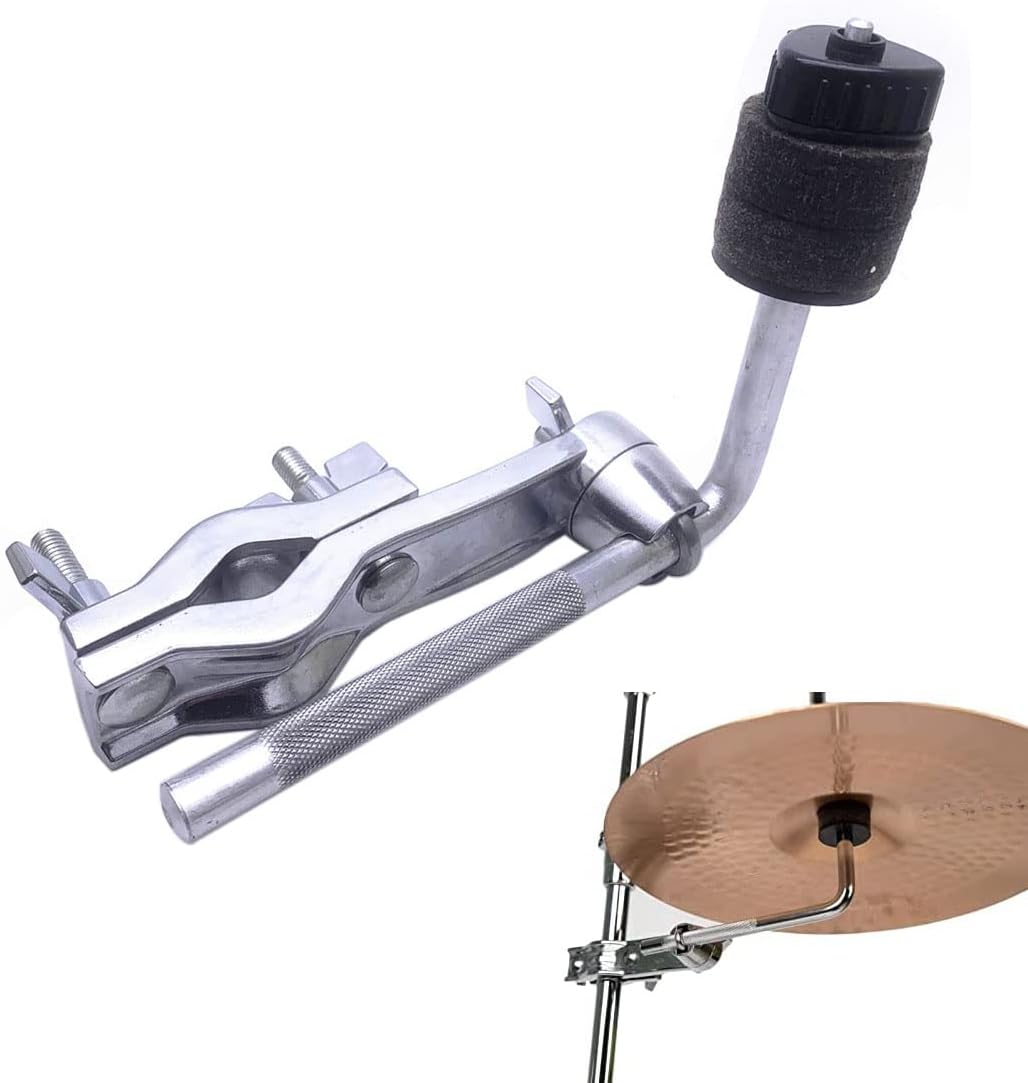 Jiayouy Drum Set Mounting Clamp Chrome Cymbal Boom Arm with Clamp Holder Bracket Percussion Instrument Accessories Silver image number 4