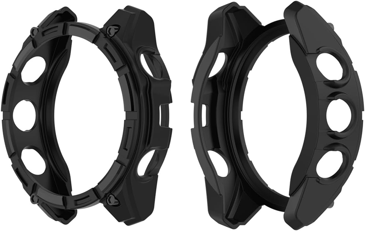 HOMTERN Case for Garmin Fenix 8 47MM AMOLED or Solar Sapphire,Flexible Silicone Armor Cover Shell Shockproof Scratch-Proof Drop-Proof Protector Case (47Mm Solar) image number 2