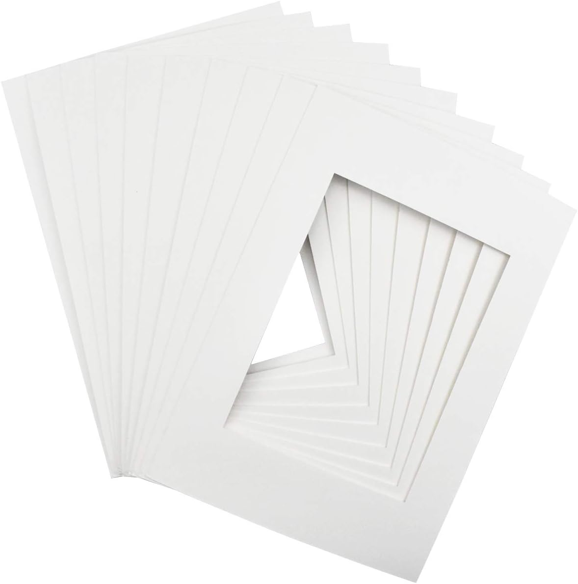 10Pcs Picture Mounts for Frames,11.5 X 8 Inch Photo Mounts Picture Matting,A4 White Frame Mat for 7.5 X 5.5 Inch Photo Image (White) image number 1