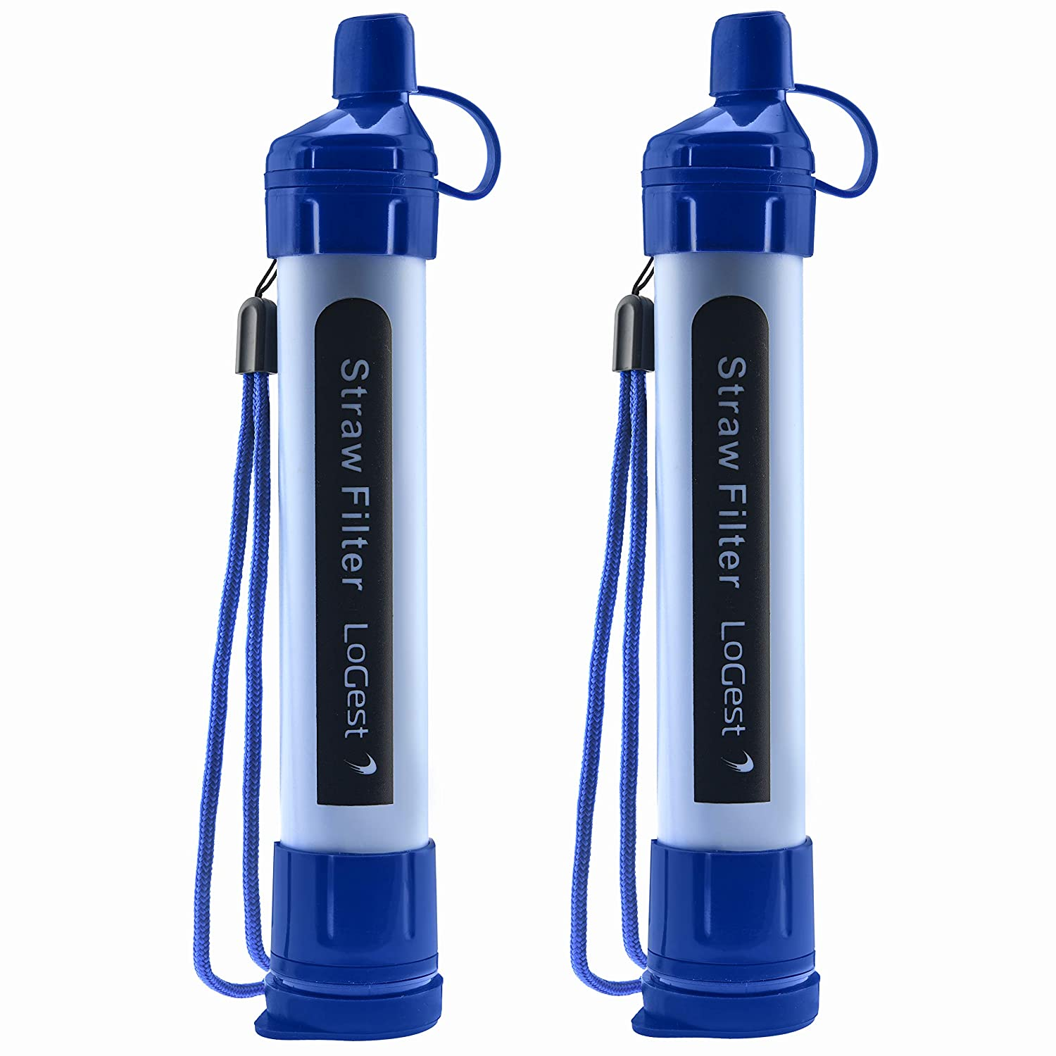 2 Pack Water Filter Straw - Water Purifying Device - Portable Personal Water Filtration Survival - for Emergency Kits Outdoor Activities and Hiking - Water Filter Camping Travel Survival Backpacking image number 1