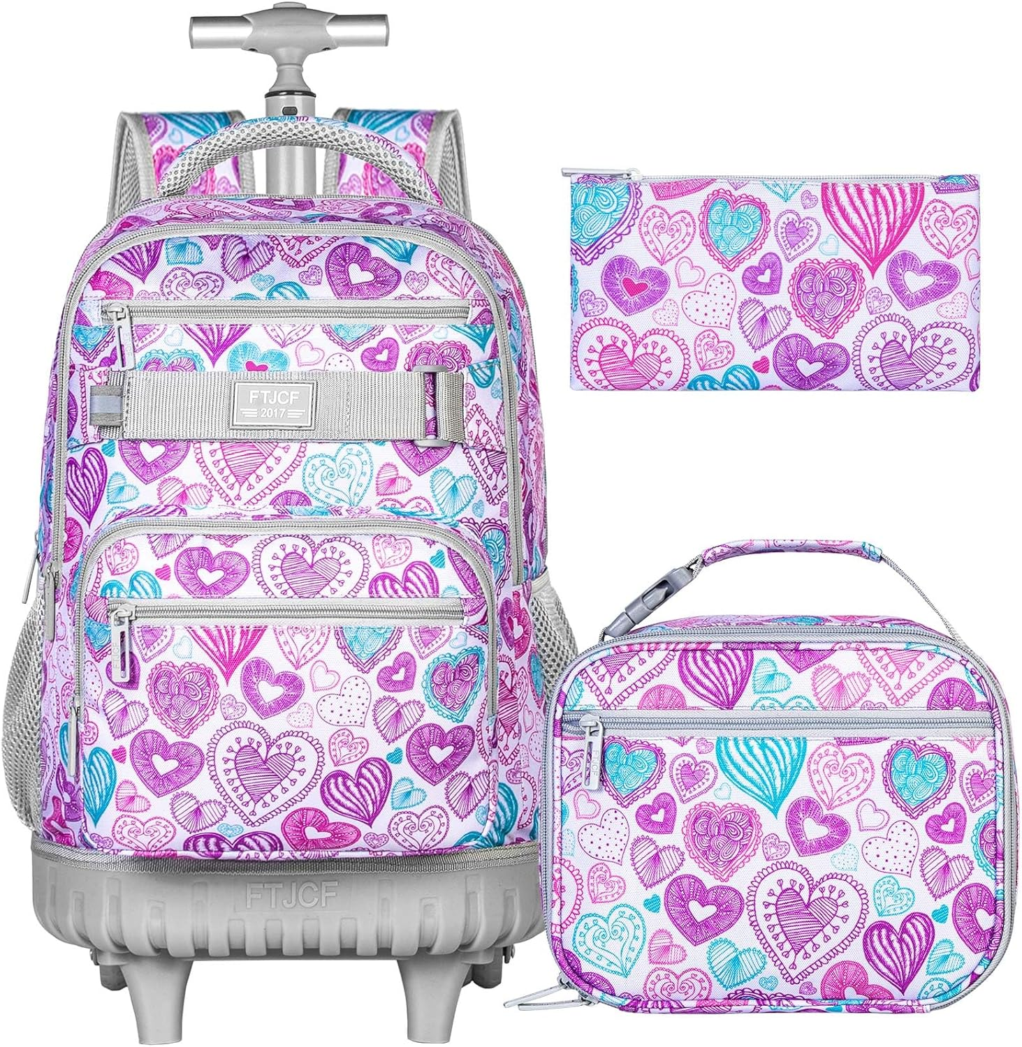 ZLYERT Rolling Backpack for Women Men, Roller Bookbag on Wheels for Girls Boy, Travel Wheel Backpack for Adults