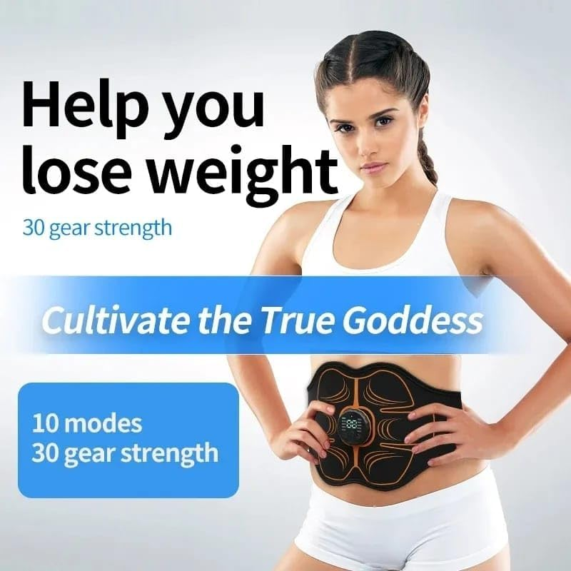 Abs Trainer Belt EMS Abdominal Muscle Stimulator Electric Toning Belts USB Waist Belly Weight Loss Home Gym Fitness Massager image number 1